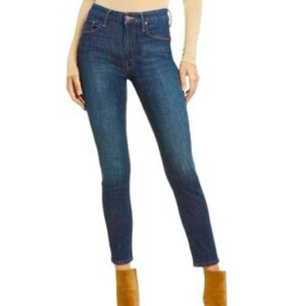 MOTHER high waist stunner ankle jeans in clean sweep 28 euc